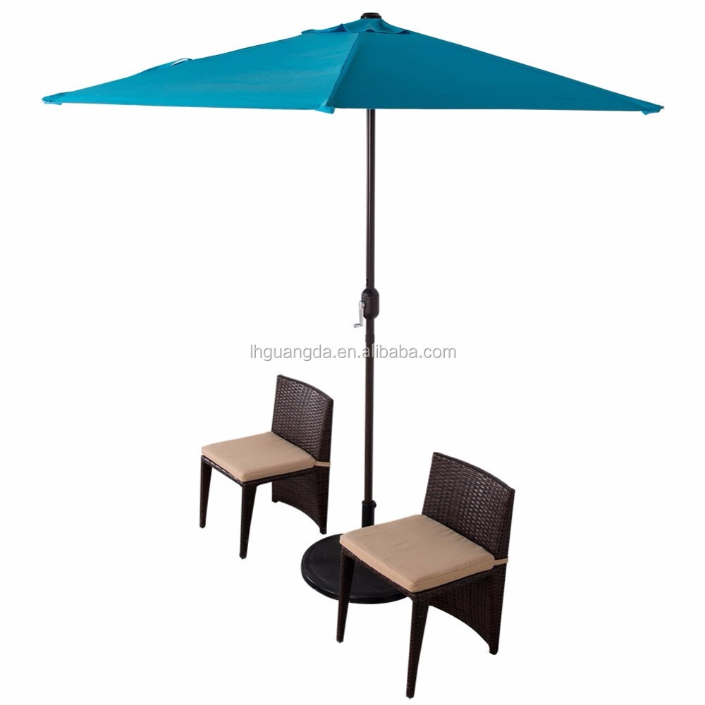 Half round shape commercial patio outdoor garden summer  beach umbrella with air vent