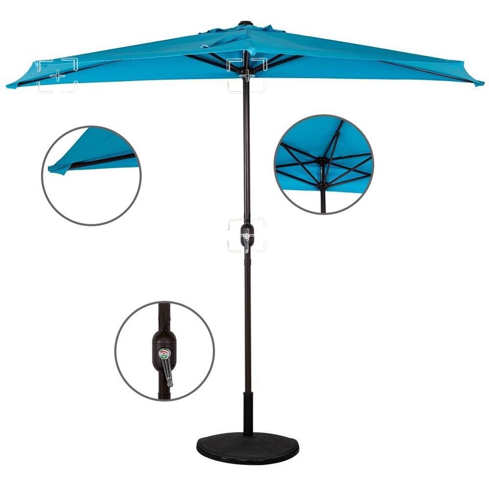 Half round shape commercial patio outdoor garden summer  beach umbrella with air vent