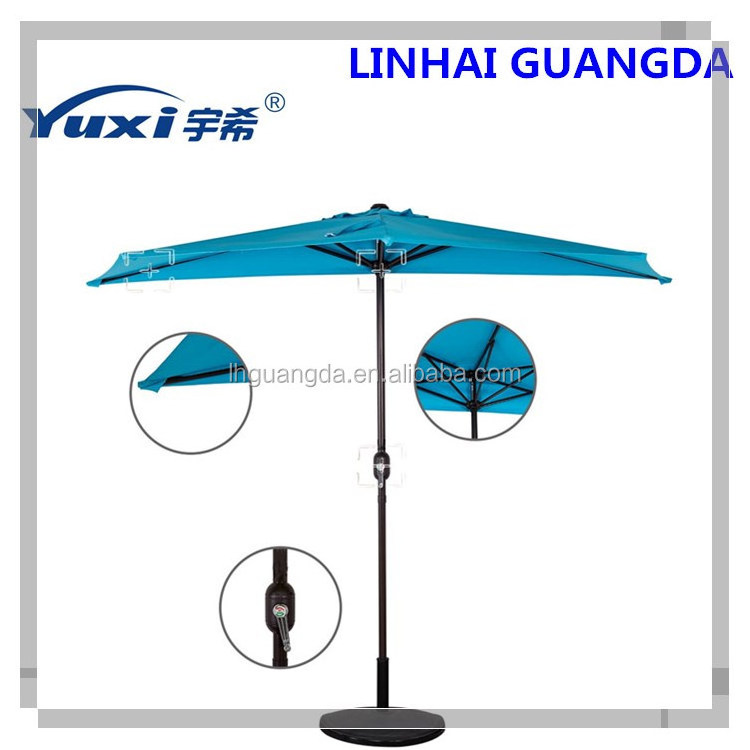 Half round shape commercial patio outdoor garden summer  beach umbrella with air vent