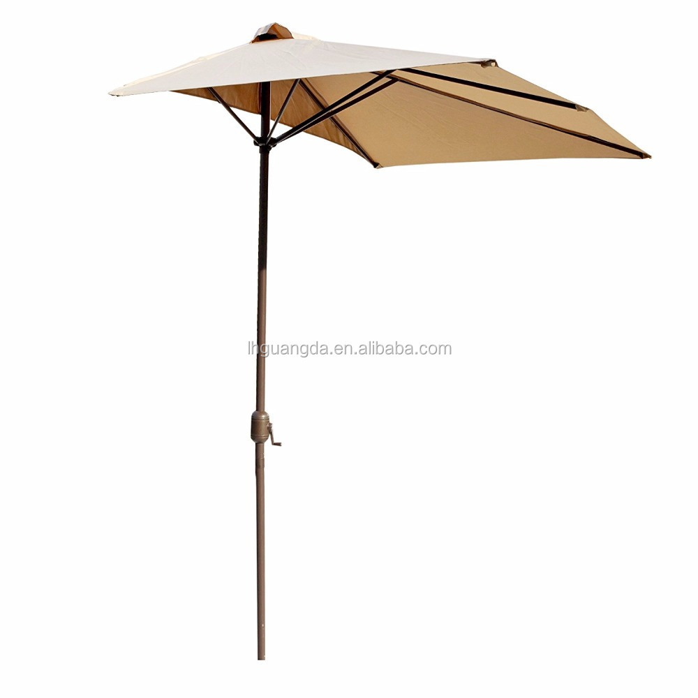 side Small patio furniture half round shape balcony umbrella  outdoor parasol