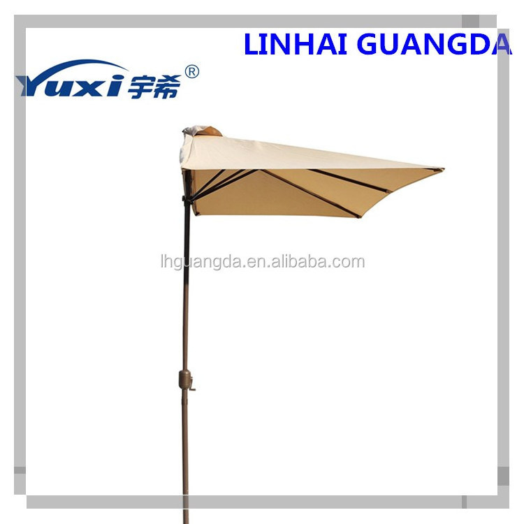 side Small patio furniture half round shape balcony umbrella  outdoor parasol