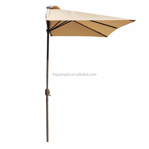 side Small patio furniture half round shape balcony umbrella  outdoor parasol