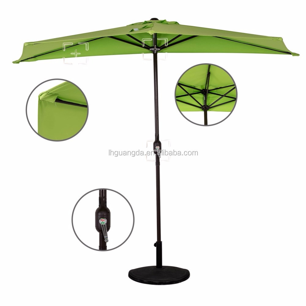 Outdoor balcony half patio umbrella