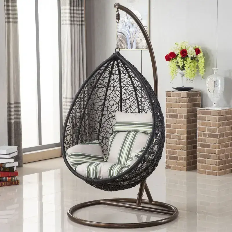 Cheap Price Indoor Outdoor Acrylic Modern Hanging Swing Chair Bamboo Patio Rattan Wicker Clear Chair Egg Swing