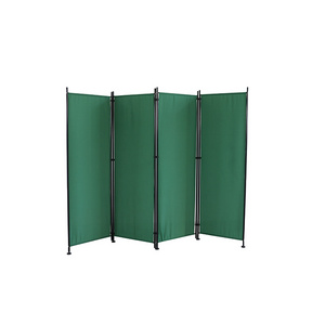 Green mobile partition japanese room divider 4 panel room divider used at work or home