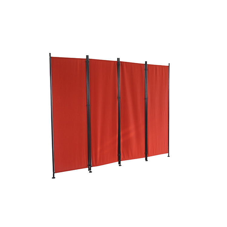 BSCI certificate free standing room divider office 180g/m2 polyester fabric 4 panel room divider