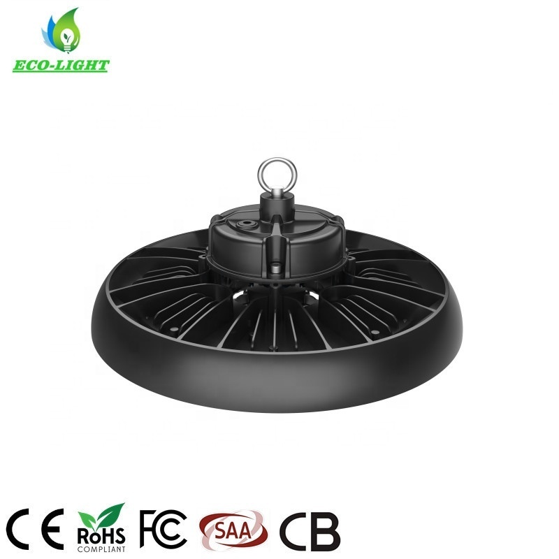 China Industry Hanging Slim 100W 150W 200W 240W Warehouse Shop Garage 30000 Lumens UFO LED High Bay Light