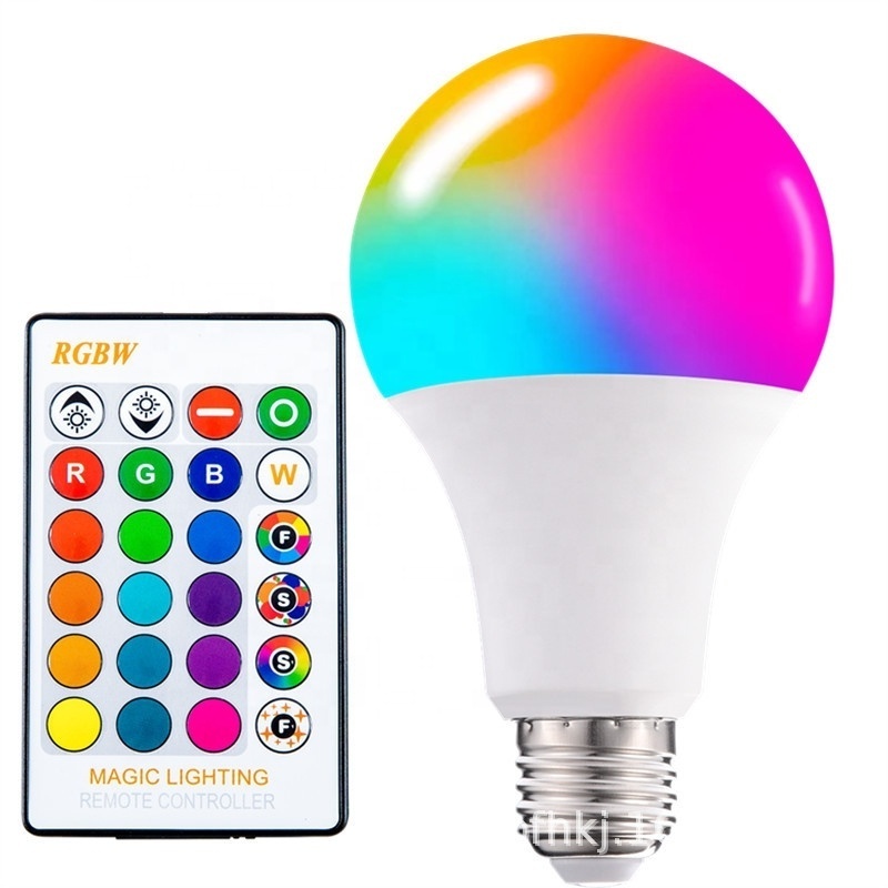 RoHS CE with remote control 16M colors E26 E27 A50 3W RGB RGBW Light Bulb