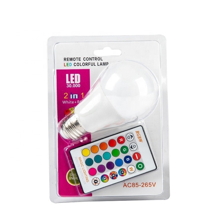 RoHS CE with remote control 16M colors E26 E27 A50 3W RGB RGBW Light Bulb