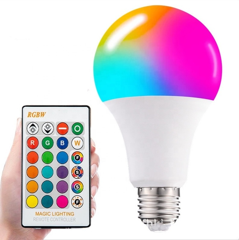 RoHS CE with remote control 16M colors E26 E27 A50 3W RGB RGBW Light Bulb