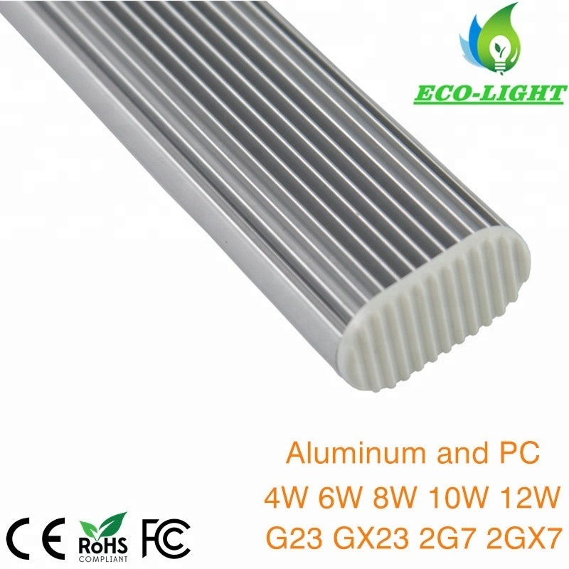 Equivalent for 11W - 23W CFL/Compact Fluorescent Lamp Horizontal Recessed Tube Light LED PL Lamp 6 Watt 120LM/W