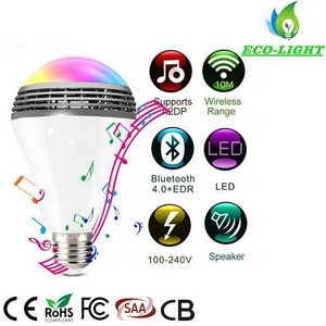 AC100-240V E27 smart bulb RGB color change APP control 6W bluetooth magic LED music bulb