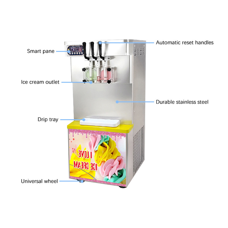 Chinese Turkish Industry Price 5 7 Flavor Soft Liquid Nitrogen Ice-cream Softy Ice Cream Make Machine in Uae