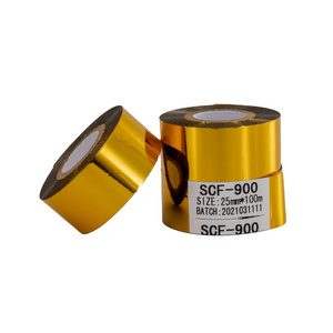 Gold coding ribbon 30mmx100m type date batch number printing hot coding foil tape