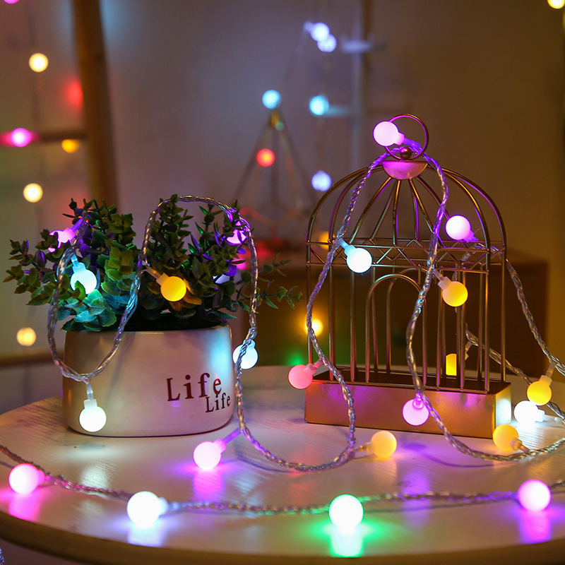 Indoor Outdoor Ip65 Waterproof Warm White Plug in Christmas Tree Decorative Led Globe Ball String Fairy Light