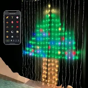 Programmable Fairy Curtain 400 LEDs Smart Lights RGB APP DIY  Led Curtain Lights  Christmas Light