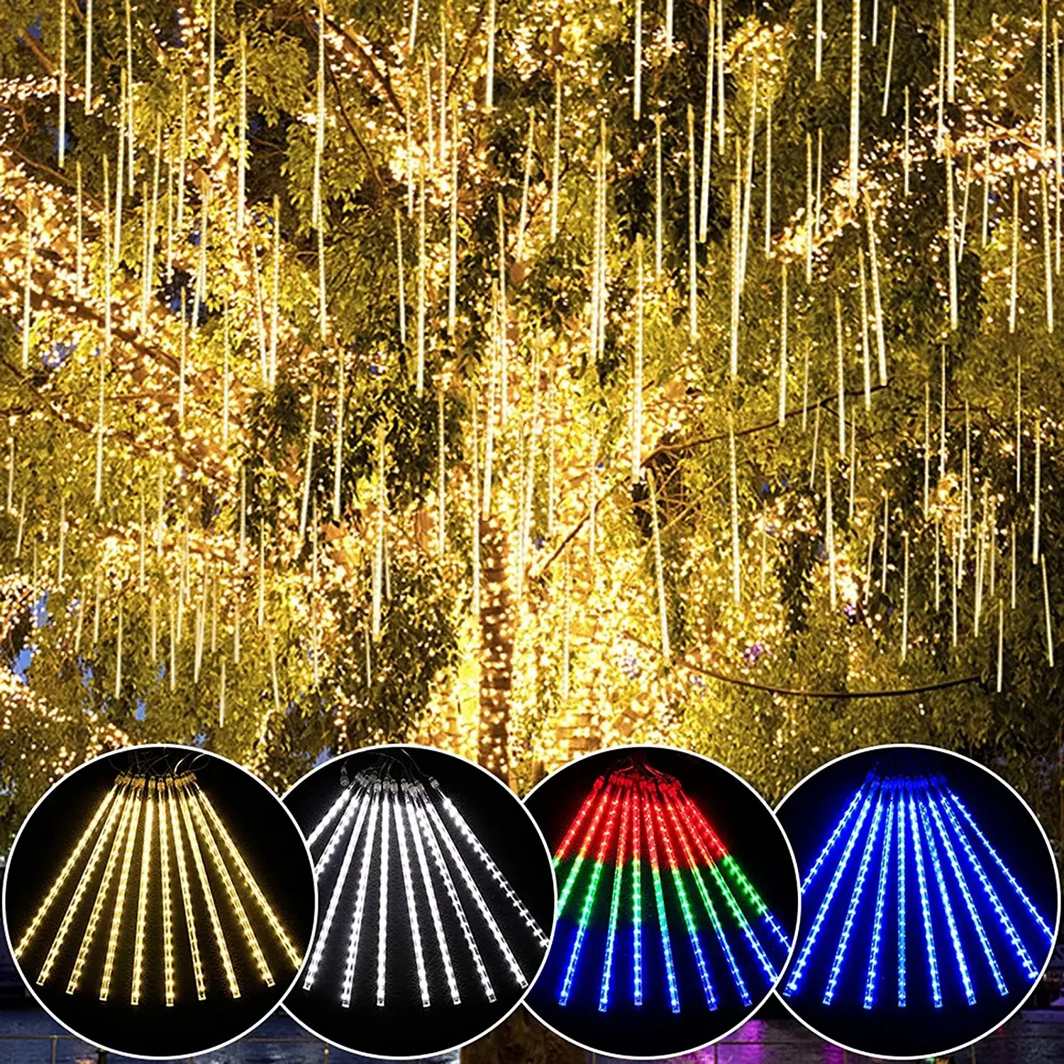 Factory Outlet Meteor Shower ICICLE Tubes LED Christmas Lights Eco-Friendly Copper Outdoor Falling Ice Drop Lights