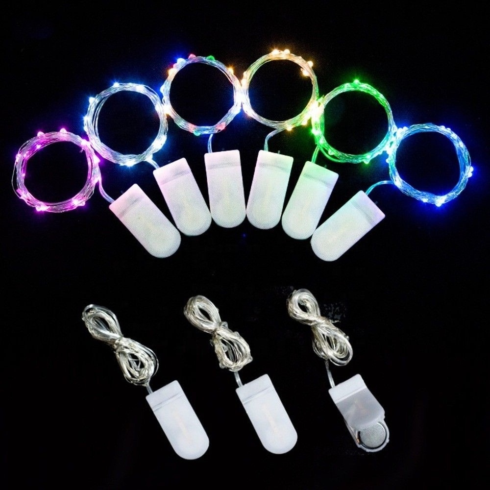 Christmas Fairy Lights Button Battery Operated LED String Mini Copper Wire RGB Red Emission 10M Indoor Outdoor Parties Tree