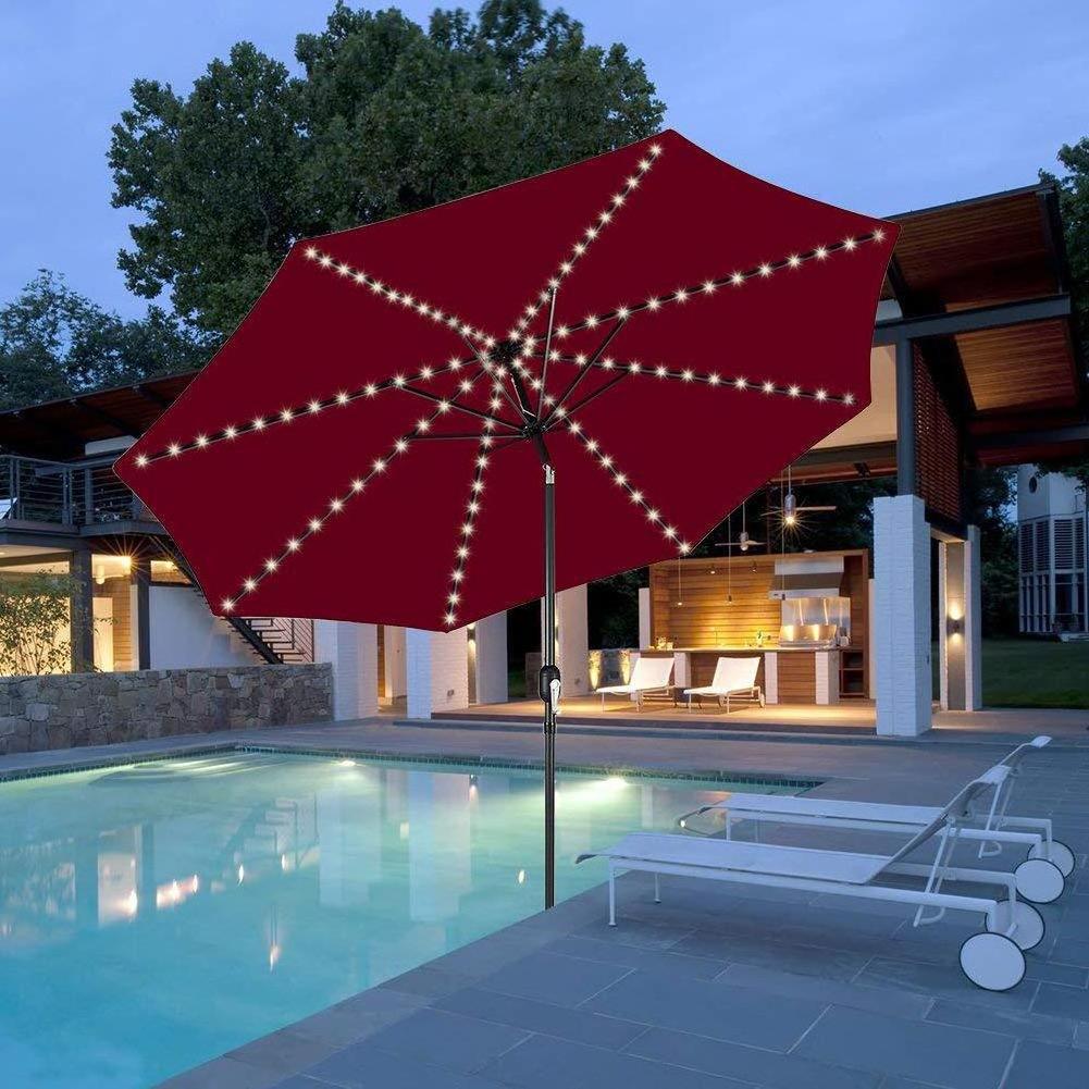 Patio Umbrella Lights Parasol LED String with LED String Lights Battery