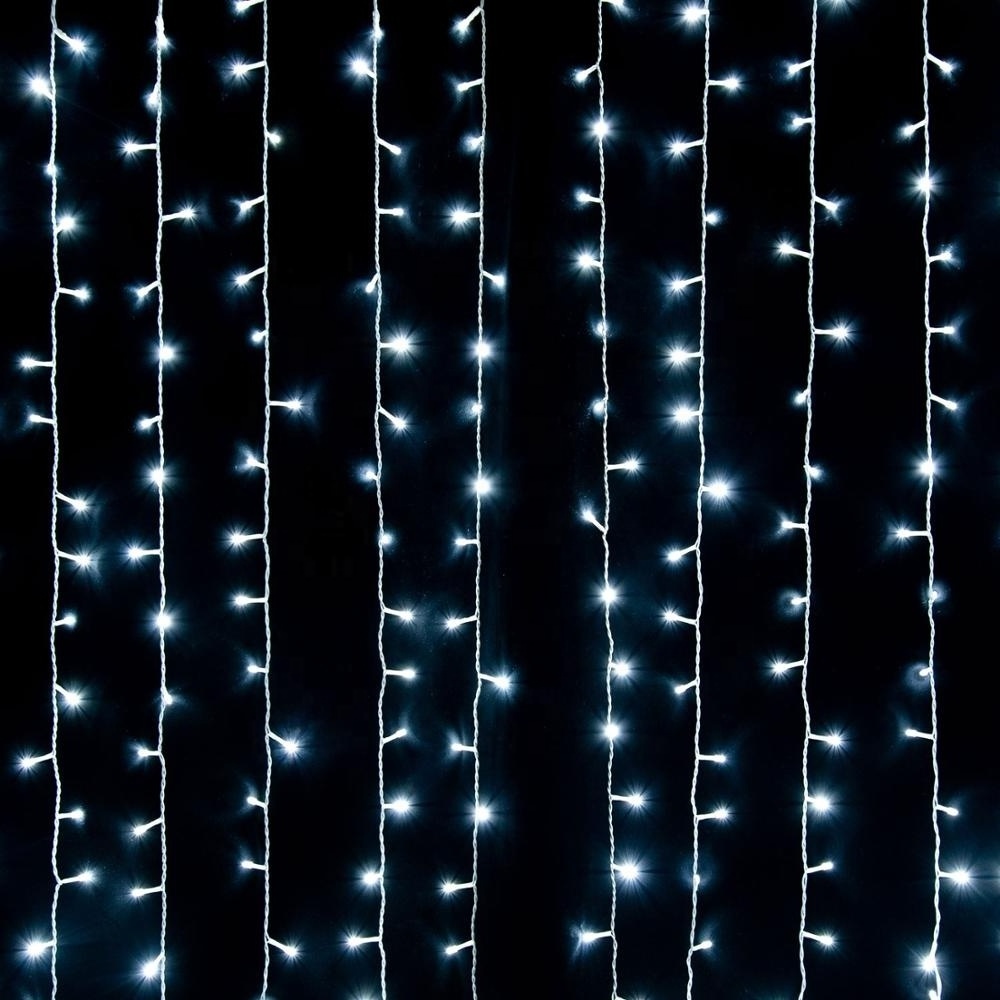 Pretty Home Outdoor Window Curtain Lights RGB Copper String Lights Warm White Red Green Blue Pink Purple IP65 10m Christmas