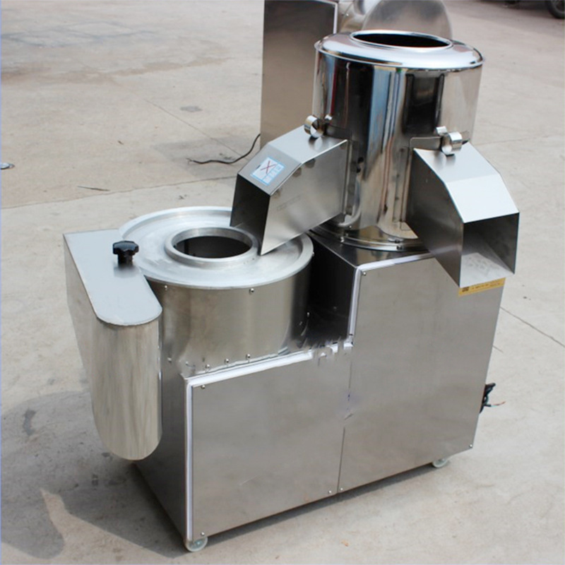 High capacity Potato Peeler And Slicer / Taro Peeler And Chipper / Potato Peeling And Slicing Machine