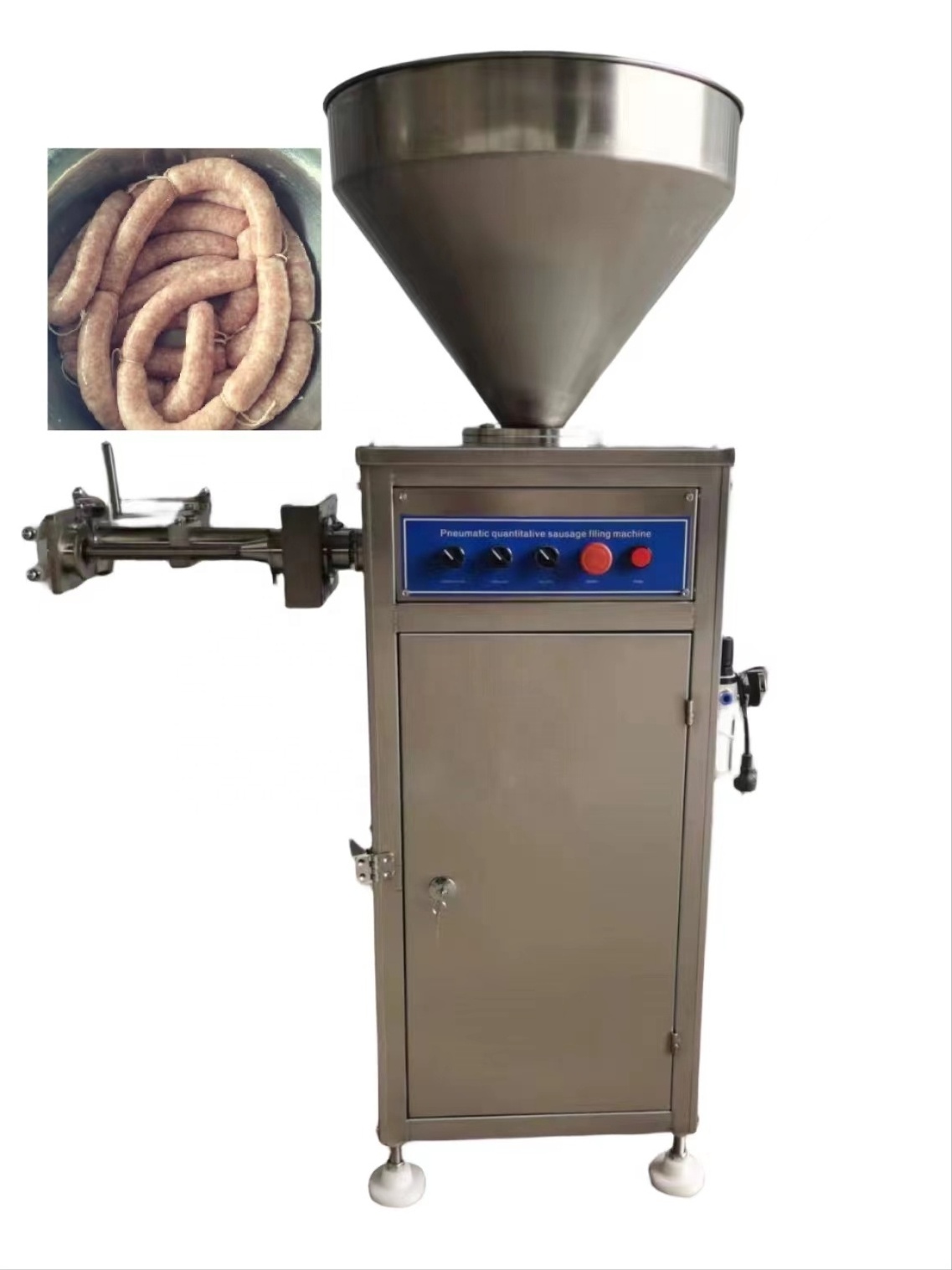 High Capacity Industrial Electric Enema Chicken Sausage Stuffer Production Line Filling Make Machine Price