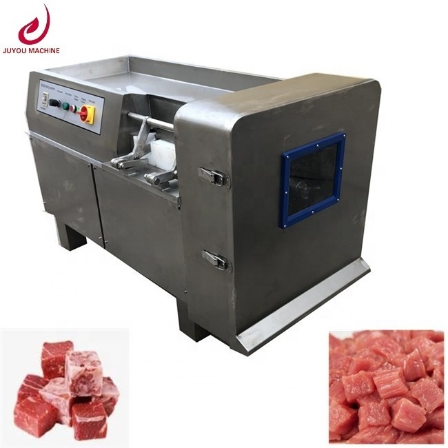 JUYOU Big Capacity 500-600kg one hour  Meat Cube Cutter Meat Cube Cutting Machine Frozen Meat Dice Cuber