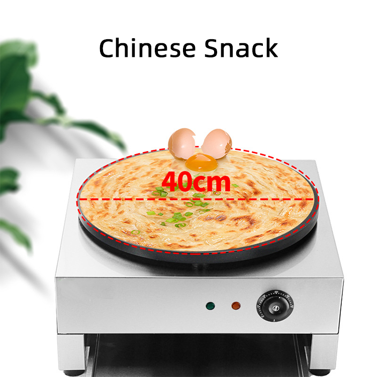 Hot sale double & Single head snack maker electric commercial crepe pancake maker