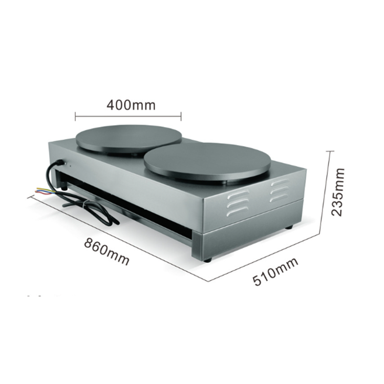 Commercial snack equipment electric pancake crepe making machine 220 Voltage and Non-Stick Coating Crepe Maker