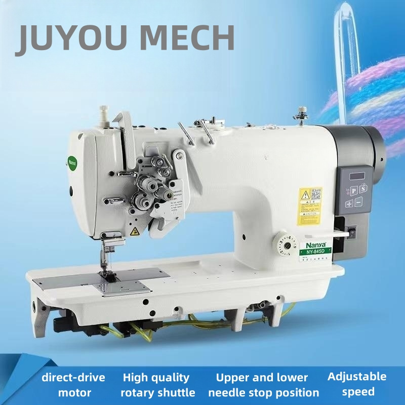 JY Hot sale Drect-Drive Double Needle Lockstitch Waist Banding Sewing Machine