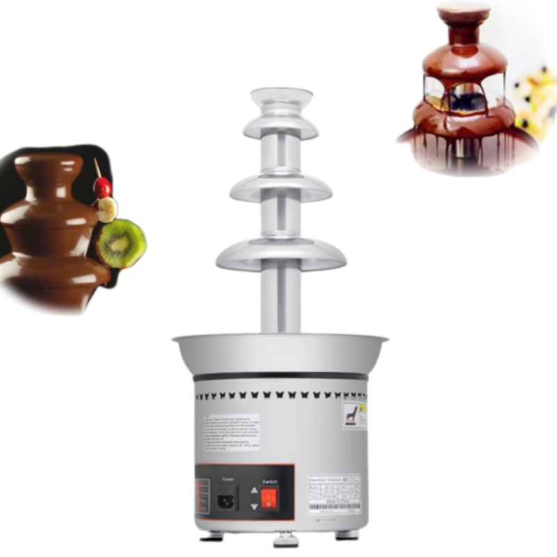 commercial large chocolate fountain 4-7 tiers stainless steel chocolate waterfall fountain with digital display panel