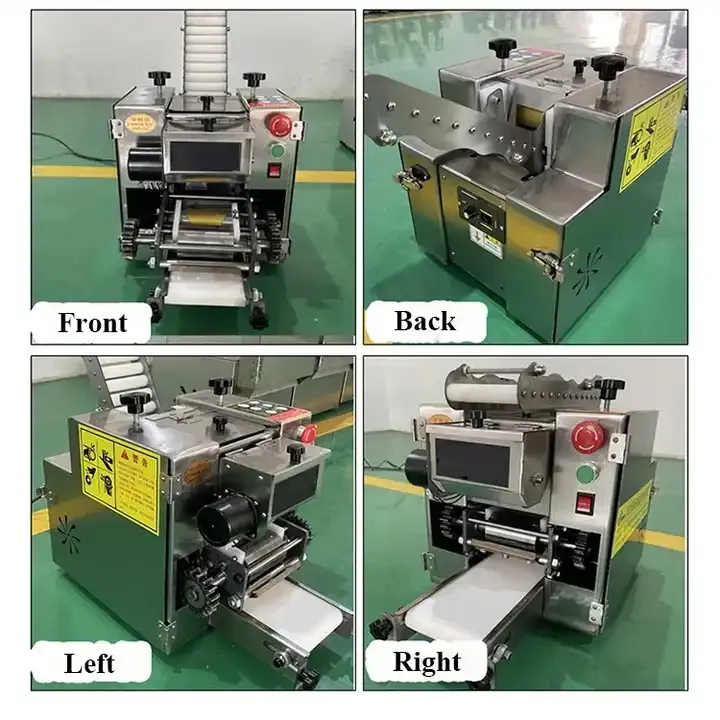 Tabletop Small Grain Product Automatic Papad Momo Empanada Samosa Gyoza Wonton Dumpling Maker Skin Wrapper Making Machine Price