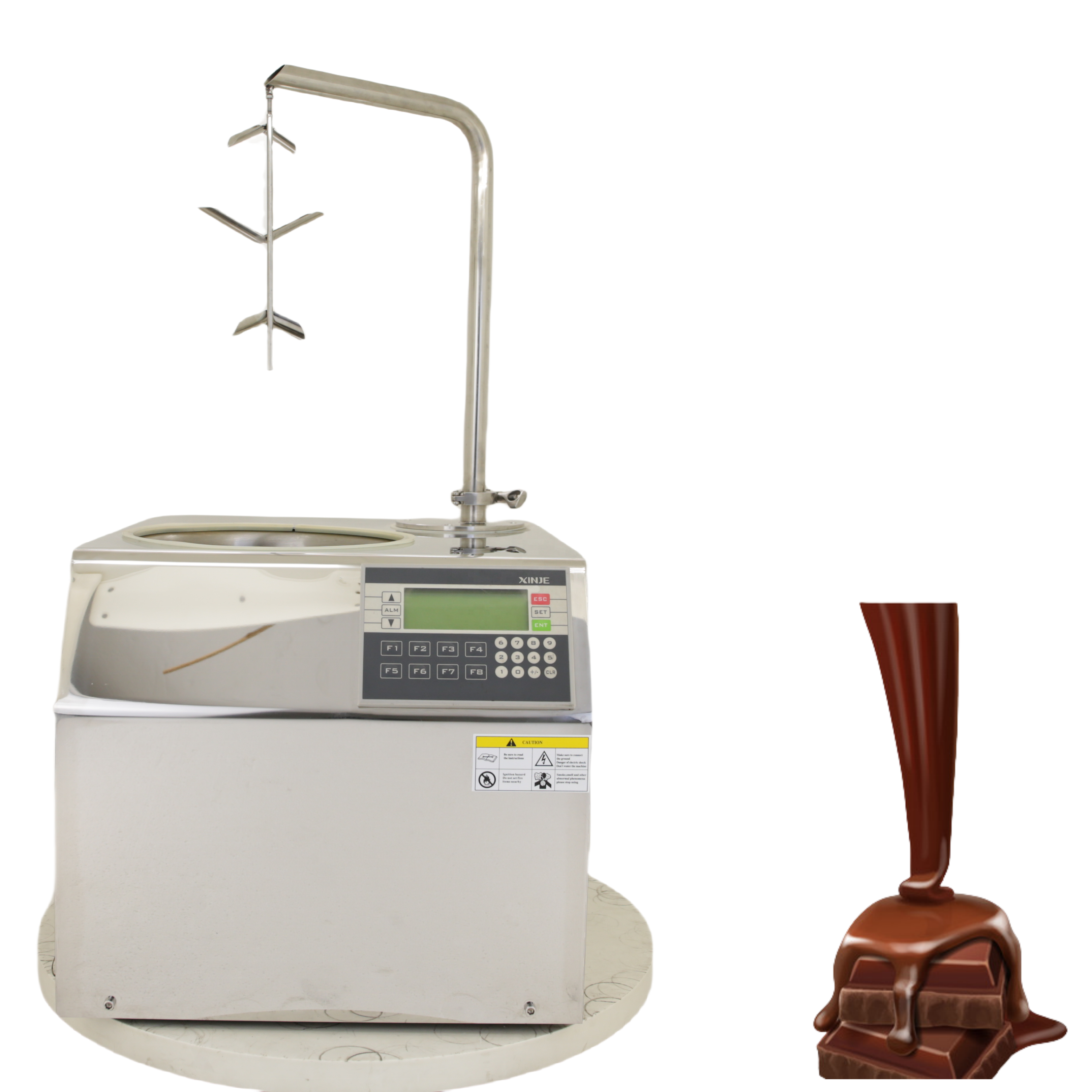 New Design automatic chocolate machinery small chocolate tempering machine portable hot chocolate dispenser