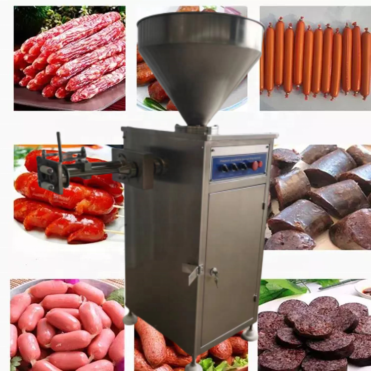 High Capacity Industrial Electric Enema Chicken Sausage Stuffer Production Line Filling Make Machine Price