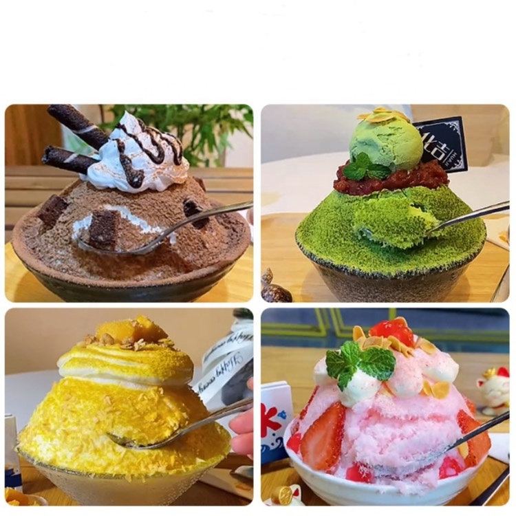 Commercial koreanorea kakigori mesin k bingsoo snow snowflake flake cream crusher maker make shaved ice shaver bingsu machine