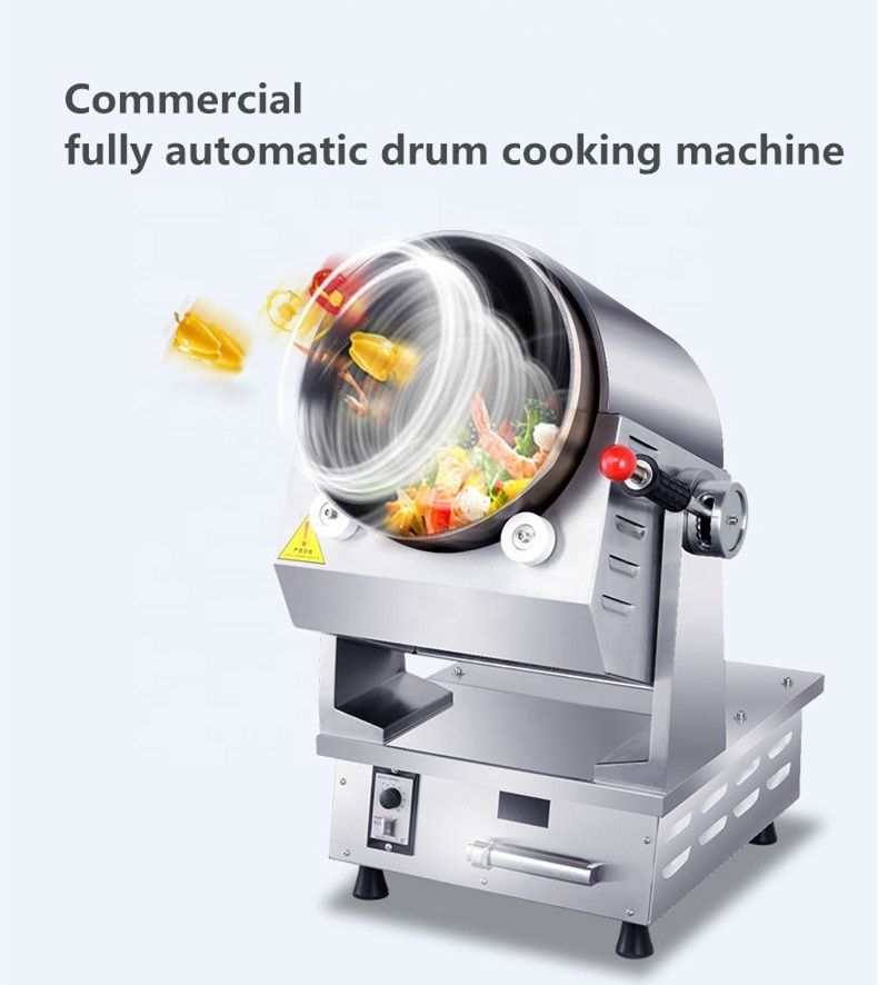 automatic electric smart big fire food noodle stir fry wok fried rice rotated cooking robot machine for restaurant