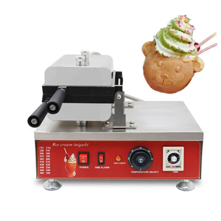 little bear Open Mouth waffle maker ice cream cone maker mini taiyaki machine for snacks