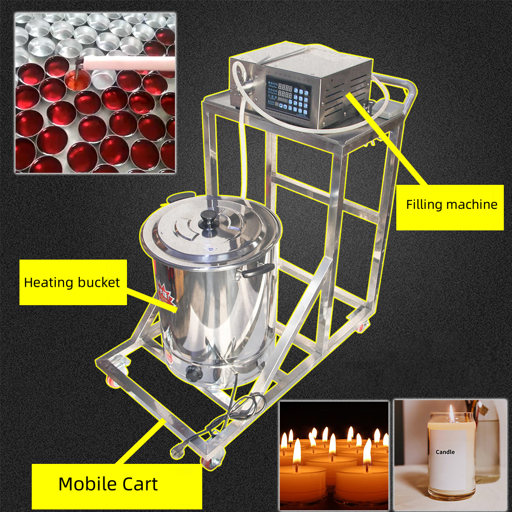 High Quality Soy Wax oil candle dispenser Paraffin wax heating Melting tank pot Scented palm wax Candle filling making machines