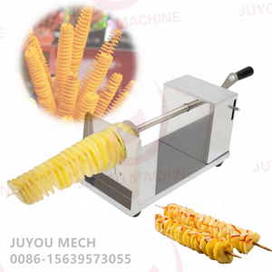 JUYOU Commercial Manual Stainless Steel Twisted Potato Holder Tornado Spiral Potato Cutter Slicer  Machine Potato Tower Machine