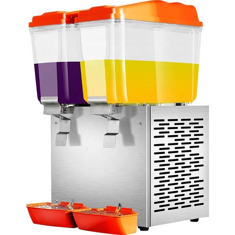 JUYOU 2tanks 32L Gallon Cold Fruit Juice Beverage Ice Tea Dispenser coffee tea dispenser