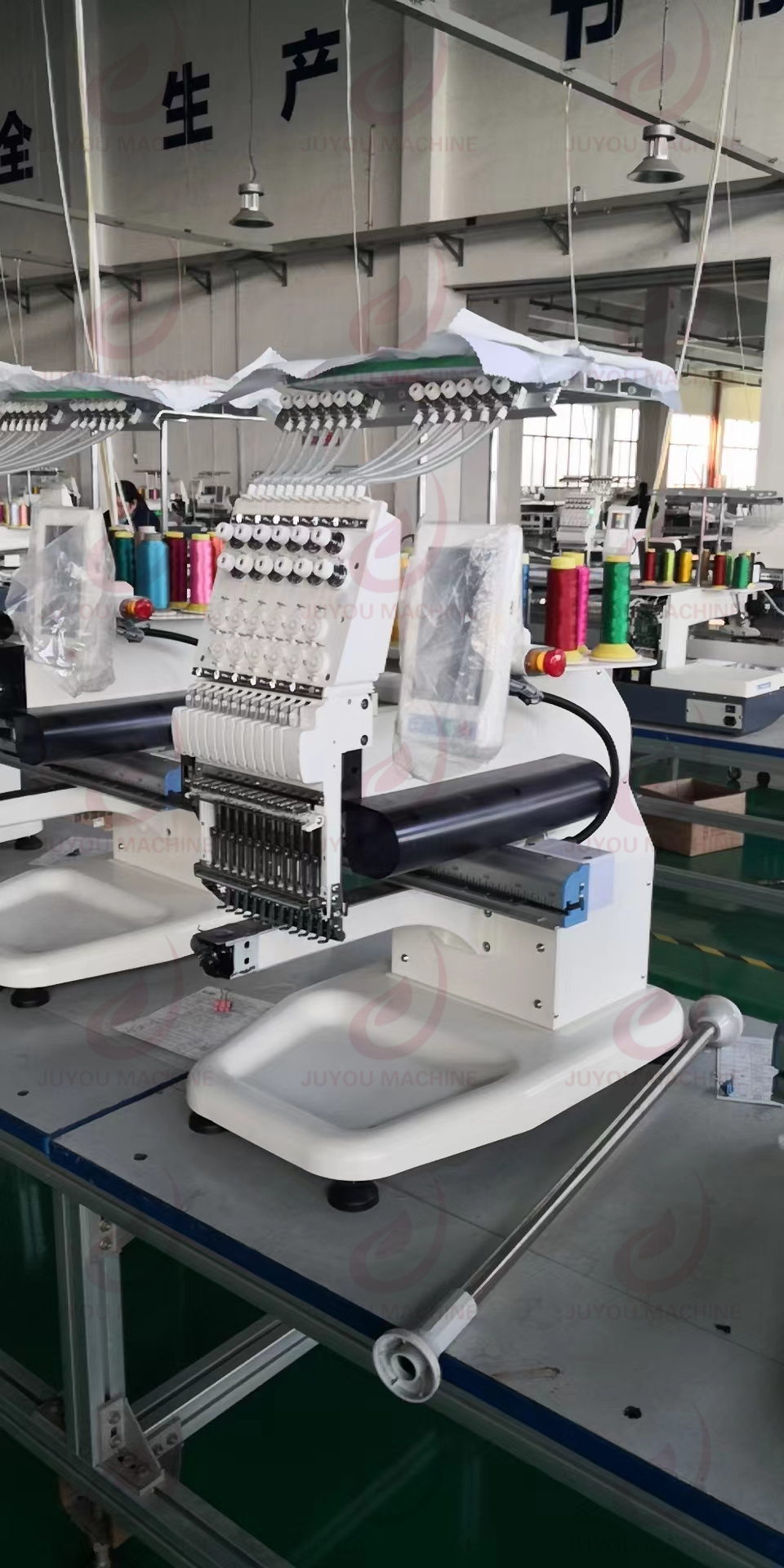 JUYOU hot sale multifunctional one head 12/15 needles computerized embroidery machine with good price