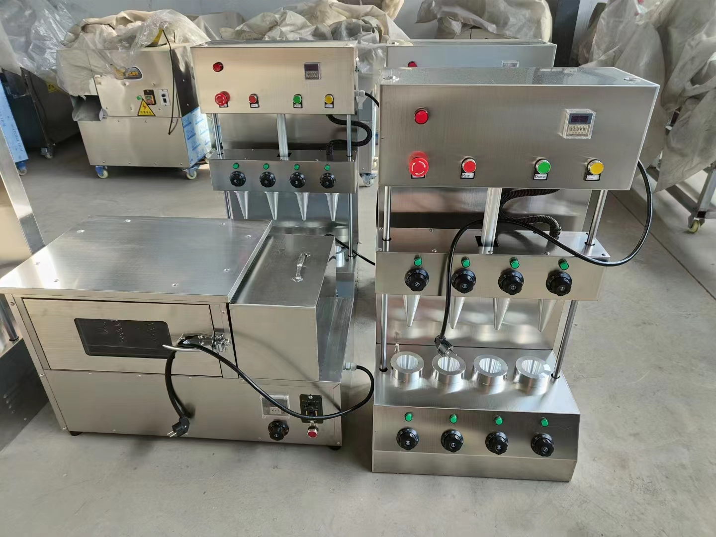 Electric pizza cone oven maker Warmer Showcase pizza cone packaging pizza cone machine With Production Line