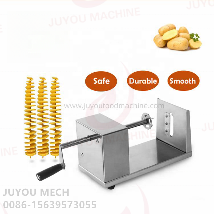 JUYOU Commercial Manual Stainless Steel Twisted Potato Holder Tornado Spiral Potato Cutter Slicer  Machine Potato Tower Machine