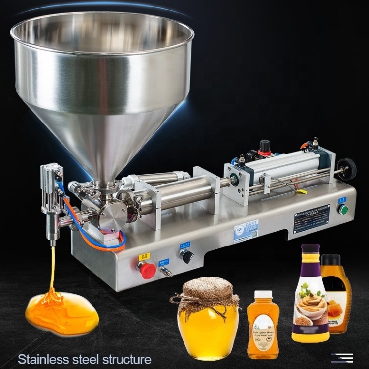 automatic 500 ml 4 heads desktop jam condensed milk skin care cream drinking water and liquid paste filling machine