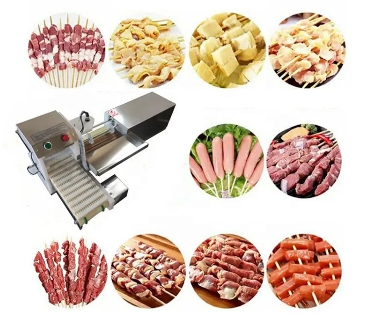 New good automatic satay skewer machine souvlaki meat beef chicken pork  skewer machine beef kebab string machine