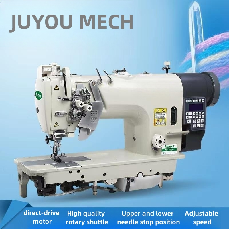 JY Hot sale Drect-Drive Double Needle Lockstitch Waist Banding Sewing Machine