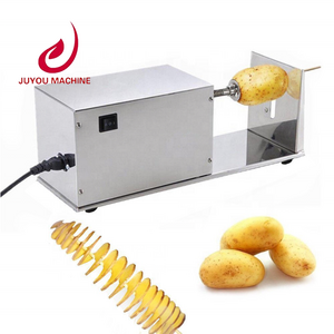 Potato curly fry cutter manual electric potato chips cutter small potato chips making machine