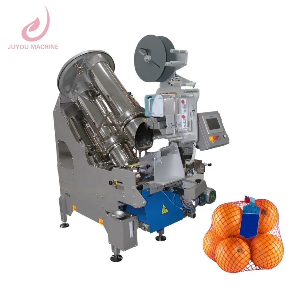 JY Hot sale Full Automatic Net Bag Mesh Bag Packing and Weighing Machine for Vegetables and Seafood Shell Packing