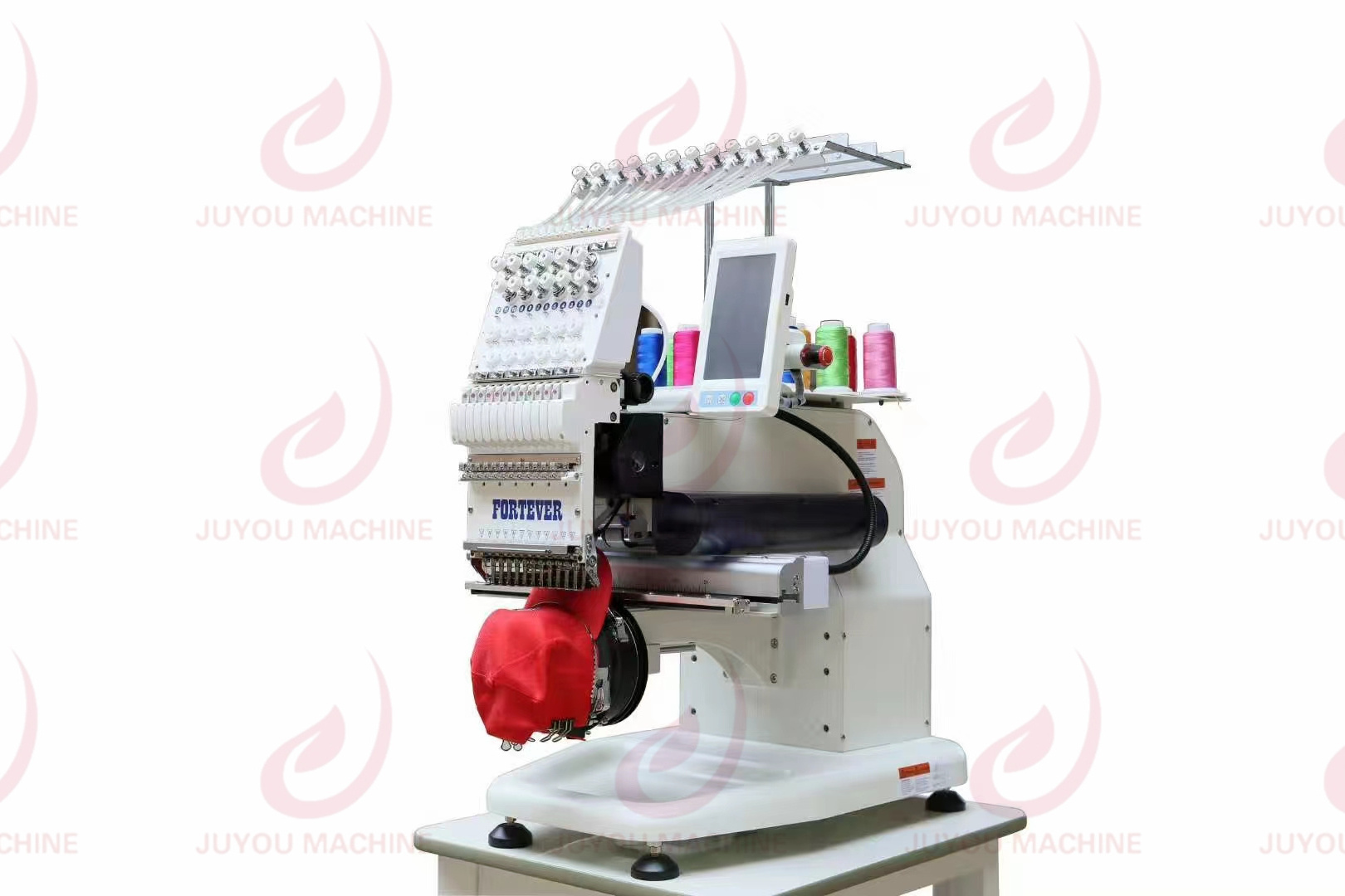 JUYOU hot sale multifunctional one head 12/15 needles computerized embroidery machine with good price