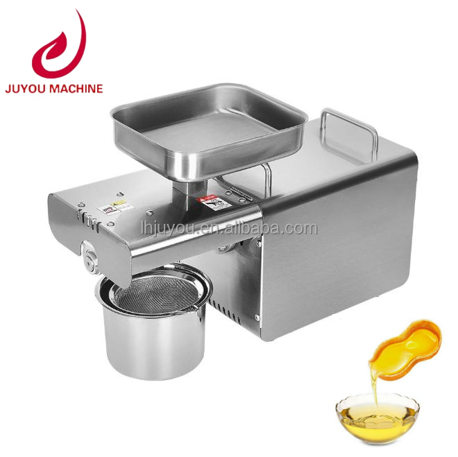 JUYOU Mini Small Tabletop Home Use Oil Extraction Making Edible Olive Oil Press Machine